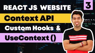 React JS Website in Hindi 3 Using Context API useContext Hook amp Custom Hook in Tech News Website [upl. by Gebelein430]