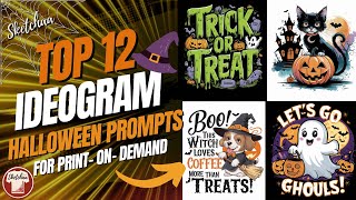 ideogram ai 12 Ideogram prompts for Halloween Designs  AI Design [upl. by Liatnahs]