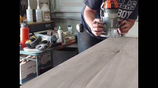 Adding the edge profile with the Ridgid Router [upl. by Jacklyn]