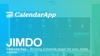 CalendarApp – Booking Schedule plugin for your Jimdo website [upl. by Sukin]