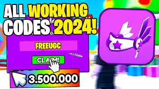 NEW ALL WORKING CODES FOR CLICK FOR UGC IN 2024 ROBLOX CLICK FOR UGC CODES [upl. by Itsirhc97]