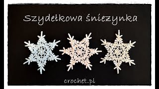 Szydełkowa śnieżynka [upl. by Merrow619]