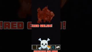 MINECRAFT RED GOLEM VS WARDEN🥶☠️shorts minecraft imortal trending edit viral [upl. by Berkin764]