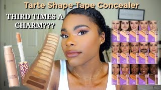 Last Shot Tarte Make Me Proud Tarte Shape Tape Concealer IAmEbonyB [upl. by Ardnoid]