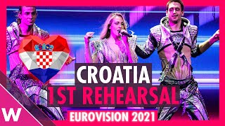 Croatia First Rehearsal Albina quotTickTockquot  Eurovision 2021 Reaction [upl. by Namus]