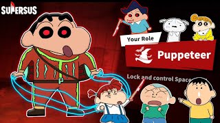 Shinchan became puppeteer in super sus and controlling puppets 😱🔥  shinchan playing among us 3d 😂🔥 [upl. by Lednar]