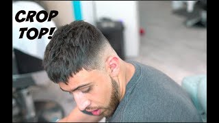 BARBER TUTORIAL TEXTURED CROP TOP WITH DROP FADE HD [upl. by Armyn]