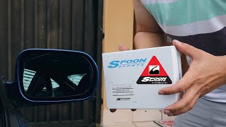 RSX DC5 BUILD  How to Install SPOON SPORTS glass mirrors and more [upl. by Arimahs35]