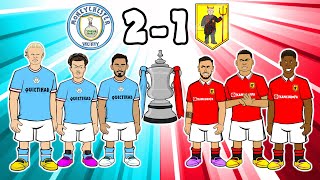 🏆MAN CITY WIN THE FA CUP🏆 21 vs Man Utd Final Goals Highlights Gundogan [upl. by Sairacaz]