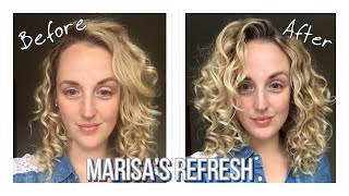 How To Refresh Curly Hair Between Washes Marisa’s Refresh [upl. by Naujek]