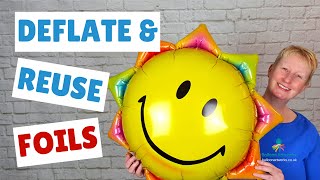 🎈 How to Deflate a Foil Balloon and Reuse It  How to Recycle Foil Balloons and Use Again [upl. by Ijat]