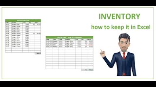 How to keep Inventory using an Excel Spreadsheet  create your own Template [upl. by Schoof]