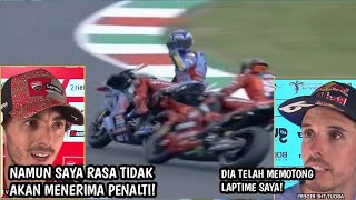 INSIDEN PECCO BAGNAIA amp ALEX MARQUEZ PECCO BAGNAIA KENA PENALTI BEGINI TANGGAPAN PECCO [upl. by Ayamat]