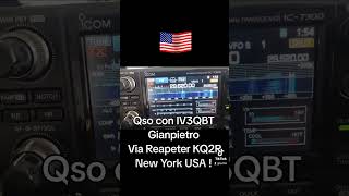 Qso con IV3QBT Gianpietro Via Reapeter KQ2R New York USA hamradio radioamatori [upl. by Annuaerb]