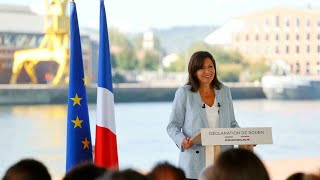 Présidentielle 2022  la maire socialiste de Paris Anne Hidalgo officialise sa candidature [upl. by Meriel]