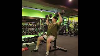 덤벨 숄더프레스 20키로 dumbbell shoulder press 20kg [upl. by Hajan]