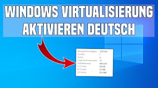 Windows Virtualisierung aktivieren Tutorial Deutsch [upl. by Noiz]