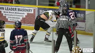 GOJHL  KitchenerWaterloo Siskins vs Stratford Warriors [upl. by Oynotna304]