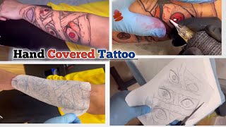 Hand Covered Tattoos and multicolour full Tattooz New Ink cartridge and White combination tattoo [upl. by Mirna23]