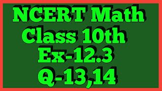 Ex123 Q1314  Chapter 12  NCERT  Class 10th Math [upl. by Ellard746]