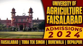 University of Agriculture Faisalabad UAF Admissions 2024 [upl. by Retsevlys]