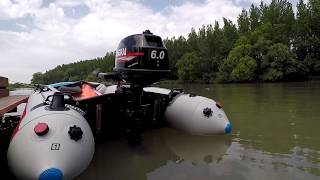 Hangkai 6 HP chinese outboard motor speed test [upl. by Shanon408]