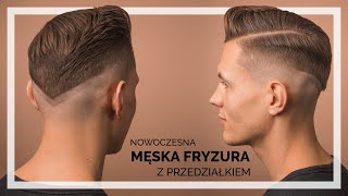 NOWOCZESNA MĘSKA FRYZURA Z PRZEDZIAŁKIEM  MODNA FRYZURA 2020  SIDE PART [upl. by Sall]