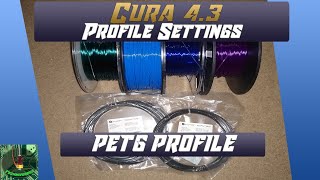 Cura 43  cura profile settings PETG settings [upl. by Eahsal]