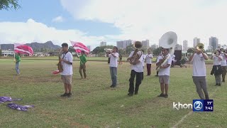 Maui and Kaimuki Bands exchange prior to Bandfest [upl. by Eirallih396]