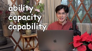 Difference Between Ability and Capacity and also Capability Ask Cozy Grammar [upl. by Irehj]