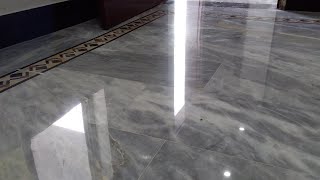 Sunny Grey Marble Floor Polishing [upl. by Averir]