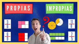 🔴 Que son Fracciones PROPIAS e IMPROPIAS 📚😱 Como Clasificar Fracciones Propias e Impropias [upl. by Raoul]