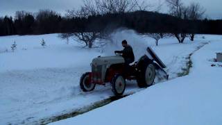 Snowblowing with a 1951 ford 8N part 1 [upl. by Schuyler]