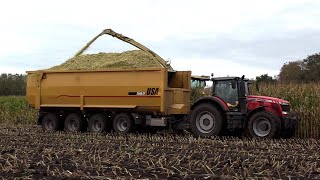 Maïs 2024  Maximaal laden door te persen en afdekklep als schot te gebruiken  Bungeetouw  Fendt [upl. by Montana]