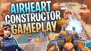 FORTNITE  New Airheart Constructor Save The World Gameplay New ROSIE Turret Ability [upl. by Flavius]