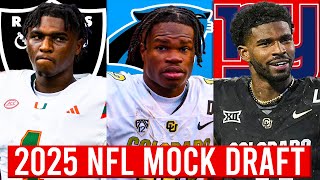 2025 NFL Mock Draft  Travis Hunter 1 OVERALL [upl. by Aitas]