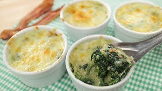 Cheesy Spinach Bake Recipe ผักขมอบชีส  Pais Kitchen [upl. by Camille864]