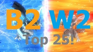 Top 25 Themes of Pokemon B2W2 Black 2 amp White 2 [upl. by Volotta]