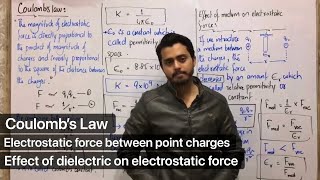 Coulomb’s law  electrostatics  force between the charges  class 12  urdu hindi [upl. by Benedict205]