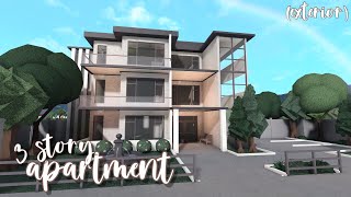 3 story apartment exterior ♡  bloxburg speedbuild  luminto [upl. by Adav166]