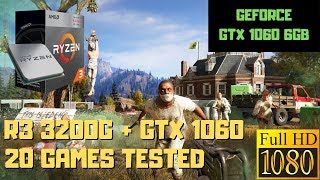 Ryzen 3 3200g GTX 1060  Gaming Benchmarks  20 Games Tested [upl. by Appleby]