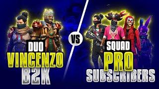 Vincenzo  Born2kill vs Subscribers Part2  Free Fire 2 vs 4 most Intense match  Nonstop gaming [upl. by Pish637]