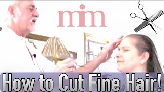 How to cut Fine Hair at Home Tutorial  Cutting Fine Hair  Morrocco Method [upl. by Aina]