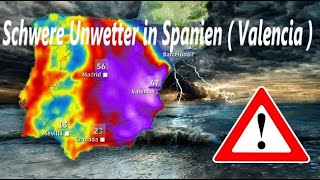 Schwere Unwetter in Spanien  Valencia [upl. by Eerhs]