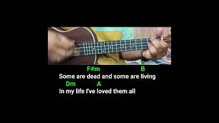 In My Life The Beatles ukulele chords and lyrics [upl. by Lanny209]