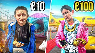 100 EURO VS 10 EURO  YURT DIŞINDA BİR GÜN GEÇİRME [upl. by Robillard]