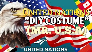 UNITED NATIONS DIY COSTUME FOR MR USA  UNITED NATION MONTH  SCHOOL PROGRAM  Gods Seed TV [upl. by Nylrehs]