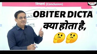 drvikashdivyakirti OBITER DICTA क्या होता है [upl. by Brenk]