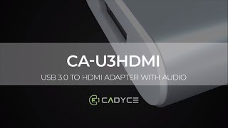 USB 30 to HDMI Adapter with Audio  CAU3HDMI [upl. by Yelhs965]