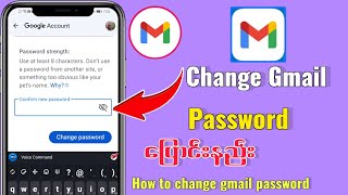 How to change gmail password Gmail password ပြောင်းနည်းgmail [upl. by Attah5]